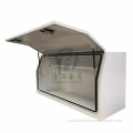 Aluminum Tapered Undertray Toolbox White Full Opening Side Tool Box With Shelf Manufactory